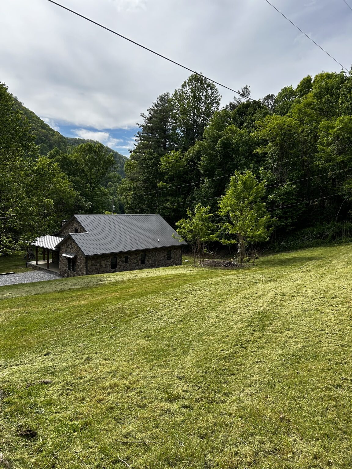 Mountain property after mowing and cleanup